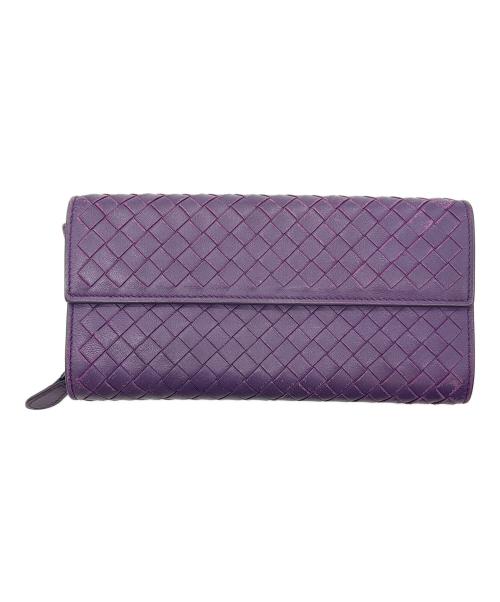 BOTTEGA VENETA（ボッテガベネタ）BOTTEGA VENETA (ボッテガベネタ) 長財布 パープルの古着・服飾アイテム