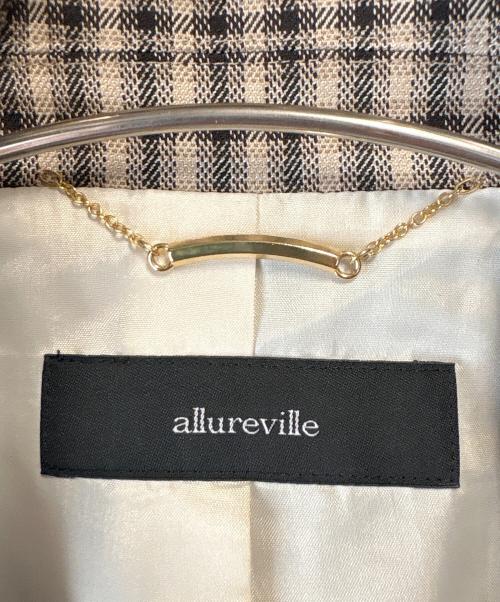 allureville（アルアバイル）allureville (アルアバイル) ダブルジャケット ブラウン サイズ:Sの古着・服飾アイテム