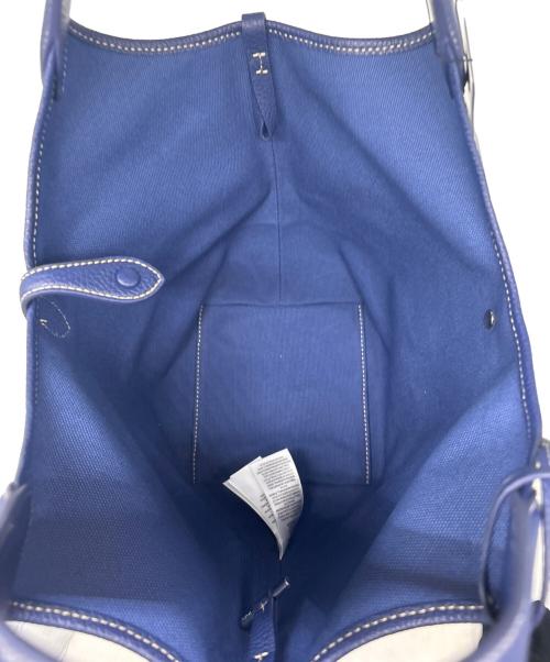 POLO RALPH LAUREN（ポロ・ラルフローレン）POLO RALPH LAUREN (ポロ・ラルフローレン) キャンバストートバッグ ホワイト×ネイビーの古着・服飾アイテム