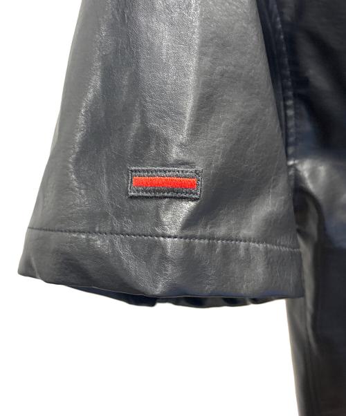 FUBU（フブ）FUBU (フブ) エコレザーベースボールシャツ ブラック サイズ:Mの古着・服飾アイテム