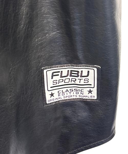 FUBU（フブ）FUBU (フブ) エコレザーベースボールシャツ ブラック サイズ:Mの古着・服飾アイテム
