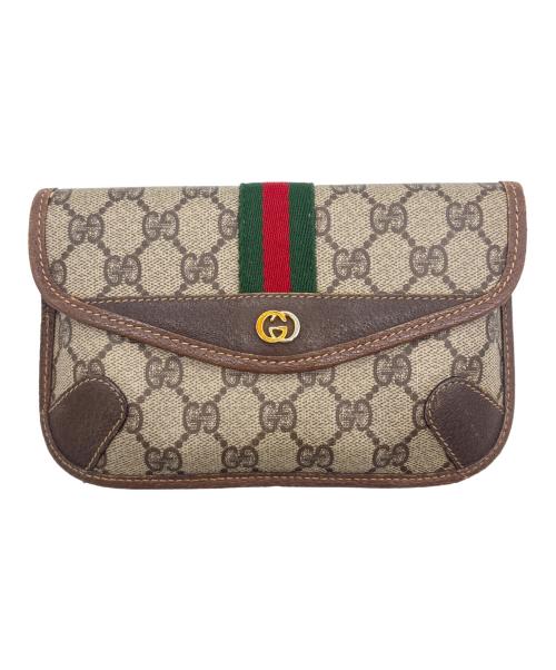 GUCCI（グッチ）GUCCI (グッチ) マルチポーチ ブラウンの古着・服飾アイテム