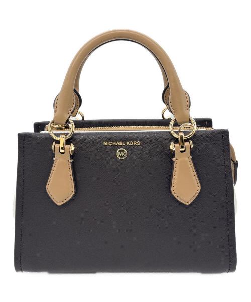 MICHAEL KORS（マイケル・コース）MICHAEL KORS (マイケルコース) ミニハンドバッグ ブラック×ホワイトの古着・服飾アイテム