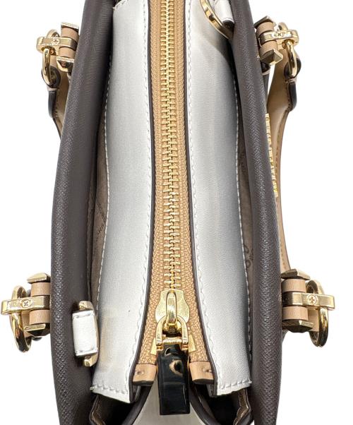 MICHAEL KORS（マイケル・コース）MICHAEL KORS (マイケルコース) ミニハンドバッグ ブラック×ホワイトの古着・服飾アイテム