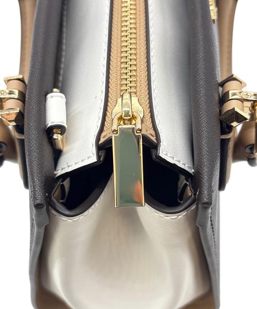 MICHAEL KORS（マイケル・コース）MICHAEL KORS (マイケルコース) ミニハンドバッグ ブラック×ホワイトの古着・服飾アイテム