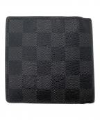 LOUIS VUITTONルイ ヴィトン）の古着「2つ折り財布 / ダミエ・グラフィ トポルトフォイユ・マルコ」｜ブラック