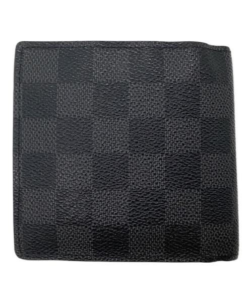 LOUIS VUITTON（ルイ ヴィトン）LOUIS VUITTON (ルイ ヴィトン) 2つ折り財布 / ダミエ・グラフィ ト	ポルトフォイユ・マルコ ブラックの古着・服飾アイテム