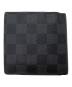 LOUIS VUITTON（ルイ ヴィトン）の古着「2つ折り財布 / ダミエ・グラフィ ト	ポルトフォイユ・マルコ」｜ブラック