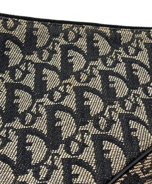 Christian Dior（クリスチャン ディオール）Christian Dior (クリスチャン ディオール) サドルバッグ / トロッター ベージュ×ブラックの古着・服飾アイテム