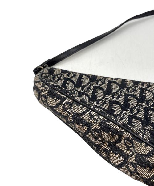 Christian Dior（クリスチャン ディオール）Christian Dior (クリスチャン ディオール) サドルバッグ / トロッター ベージュ×ブラックの古着・服飾アイテム