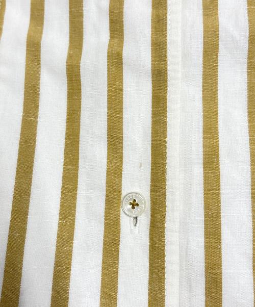 ticca（ティッカ）ticca (ティッカ) ストライプリネン混ノースリーブワンピース ホワイト×イエロー サイズ:FREEの古着・服飾アイテム