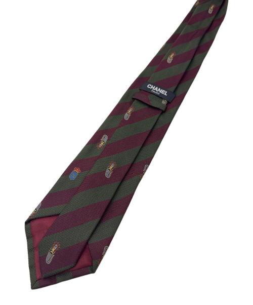 CHANEL（シャネル）CHANEL (シャネル) ネクタイ グリーン×ボルドー サイズ:-の古着・服飾アイテム