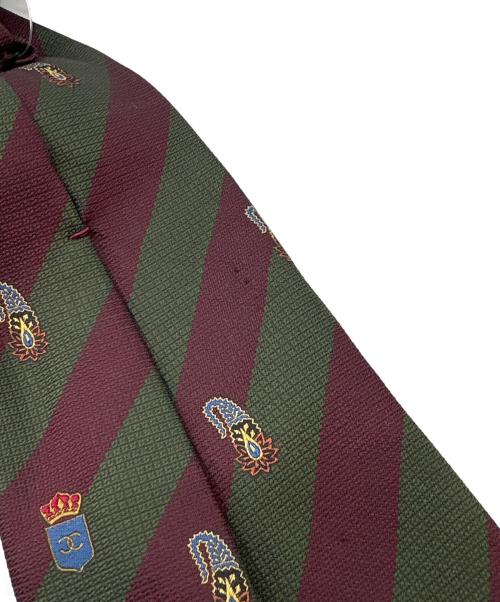 CHANEL（シャネル）CHANEL (シャネル) ネクタイ グリーン×ボルドー サイズ:-の古着・服飾アイテム