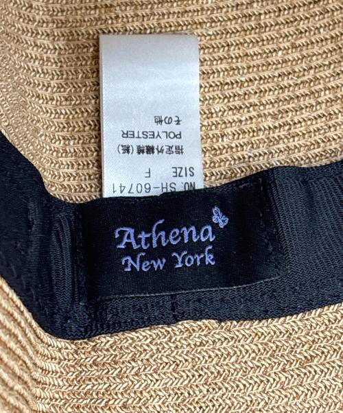 Athena NEW YORK（アシーナニューヨーク）Athena NEW YORK (アシーナニューヨーク) ストローハット ベージュの古着・服飾アイテム
