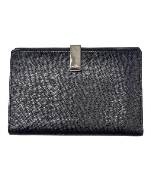PRADA（プラダ）PRADA (プラダ) 2つ折り財布 ブラックの古着・服飾アイテム