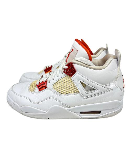 NIKE（ナイキ）NIKE (ナイキ) ハイカットスニーカー / AIR JORDAN 4 RETRO(エアジョーダン4レトロ) ホワイト×オレンジ サイズ:US 9.5の古着・服飾アイテム