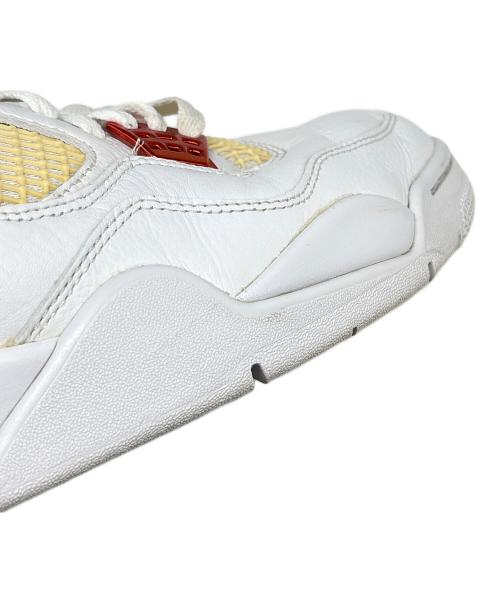 NIKE（ナイキ）NIKE (ナイキ) ハイカットスニーカー / AIR JORDAN 4 RETRO(エアジョーダン4レトロ) ホワイト×オレンジ サイズ:US 9.5の古着・服飾アイテム