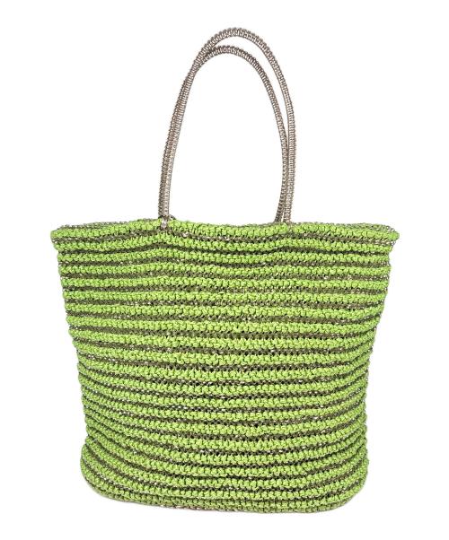 ANTEPRIMA（アンテプリマ）ANTEPRIMA (アンテプリマ) ストローワイヤーバッグ グリーンの古着・服飾アイテム