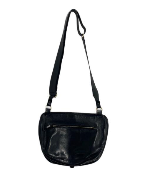 IL RICCIO（イル リッチオ）IL RICCIO (イル リッチオ) レザーショルダーバッグ ブラックの古着・服飾アイテム