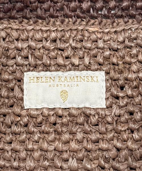 HELEN KAMINSKI（ヘレンカミンスキー）HELEN KAMINSKI (ヘレンカミンスキー) ラフィアショルダーバッグ ブラウン×ベージュの古着・服飾アイテム