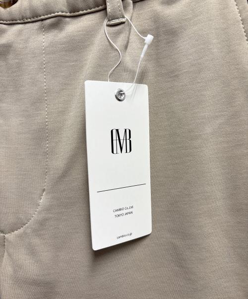CAMBIO（カンビオ）CAMBIO (カンビオ) ポンチテーパードパンツ ベージュ サイズ:Sの古着・服飾アイテム