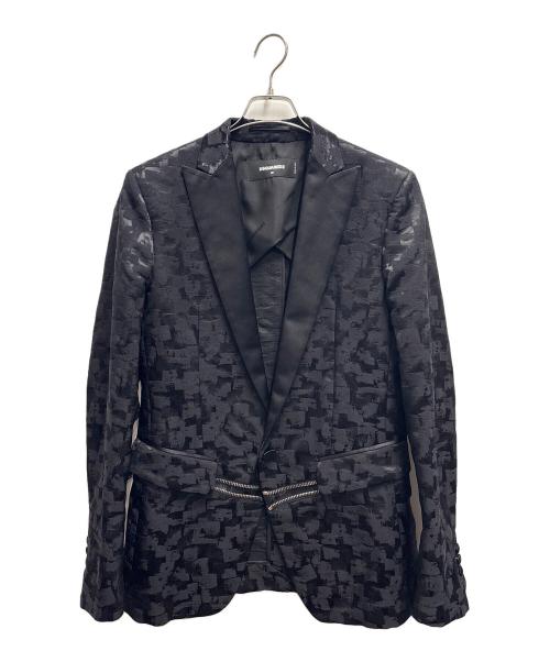 DSQUARED2（ディースクエアード）DSQUARED2 (ディースクエアード) タキシードジャケット ブラック サイズ:48の古着・服飾アイテム
