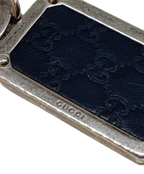 GUCCI（グッチ）GUCCI (グッチ) GGロゴキーリング ブラック×シルバーの古着・服飾アイテム