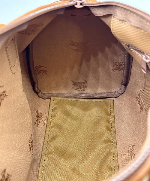 Burberry's（バーバリー）Burberry's (バーバリーズ) ミニボストンバッグ ブラウン×ブラック×レッドの古着・服飾アイテム