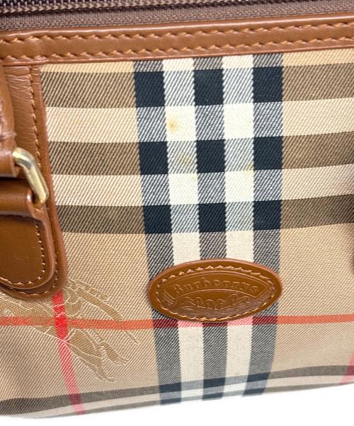 Burberry's（バーバリー）Burberry's (バーバリーズ) ミニボストンバッグ ブラウン×ブラック×レッドの古着・服飾アイテム