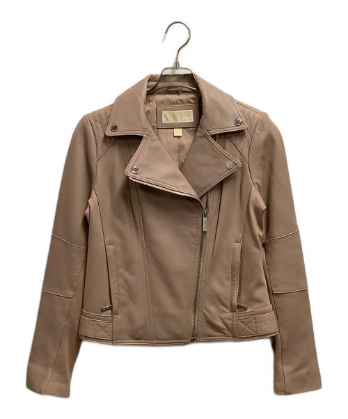 MICHAEL KORS（マイケル・コース）MICHAEL KORS (マイケルコース) ダブルライダースジャケット ピンク サイズ:Sの古着・服飾アイテム