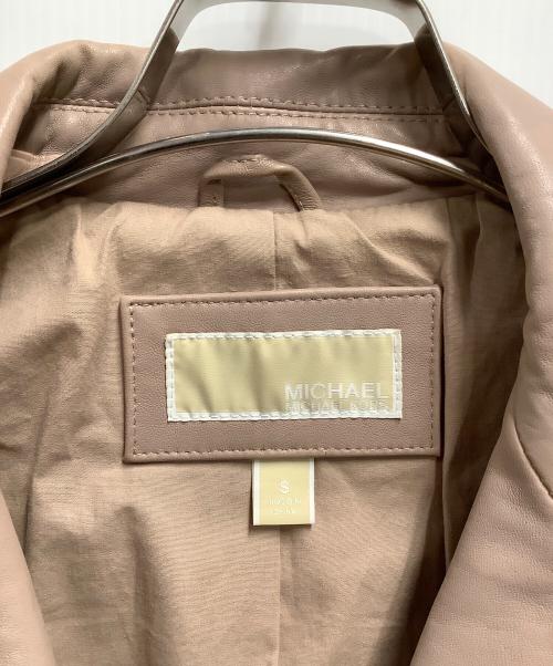 MICHAEL KORS（マイケル・コース）MICHAEL KORS (マイケルコース) ダブルライダースジャケット ピンク サイズ:Sの古着・服飾アイテム