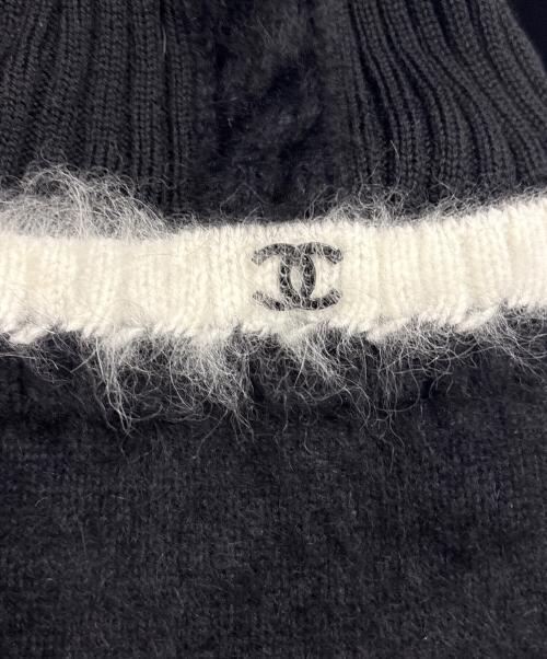 CHANEL（シャネル）CHANEL (シャネル) ココマークウールアンゴラニット ブラック サイズ:42の古着・服飾アイテム