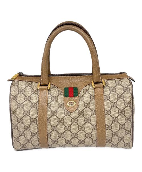GUCCI（グッチ）GUCCI (グッチ) ミニボストンバッグ / OLD GUCCI GGスプリームキャンバス ブラウン×ベージュの古着・服飾アイテム