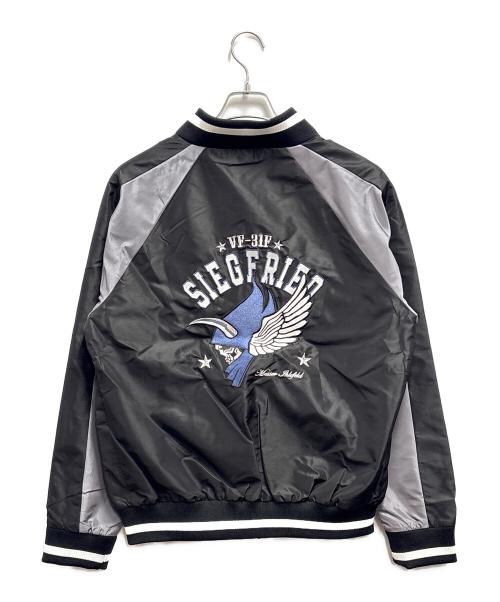 マクロス△（マクロスデルタ）マクロス△ (マクロスデルタ) elements,HPARTY!! スカジャン ブラック サイズ:Lの古着・服飾アイテム