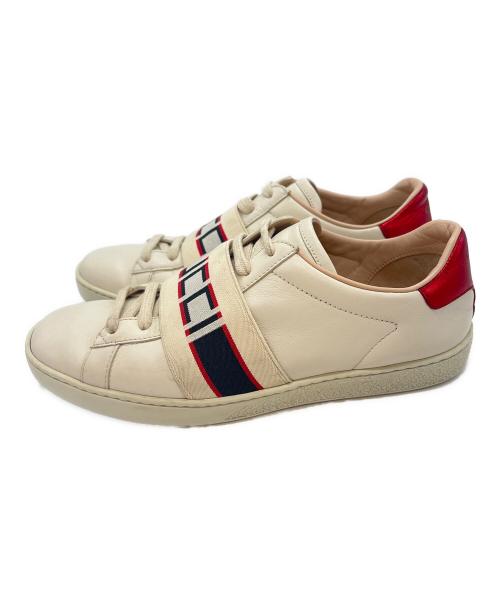 GUCCI（グッチ）GUCCI (グッチ) スニーカー / エースライン アイボリー サイズ:36 1/2の古着・服飾アイテム