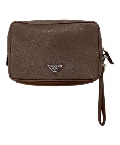 美品　PRADA プラダ　セカンドバッグ 中古・古着通販】PRADA (プラダ) セカンドバッグ/PRADA ブラウン