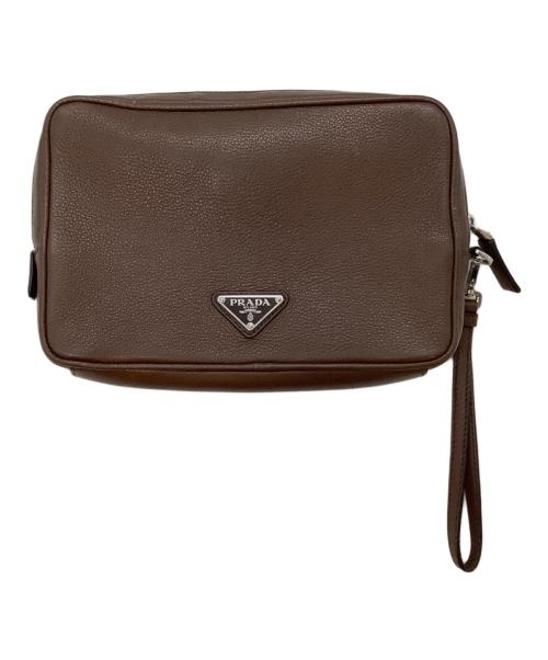 PRADA（プラダ）PRADA (プラダ) セカンドバッグ/PRADA ブラウンの古着・服飾アイテム
