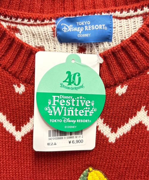 Disney RESORT（ディズニーリゾート）Disney RESORT (ディズニーリゾート) セーター / 40周年 クリスマス 2023 レッド サイズ:M〜Lの古着・服飾アイテム