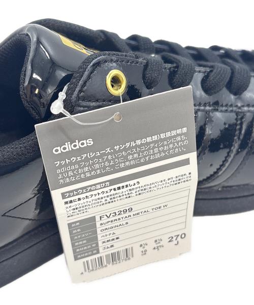 adidas（アディダス）adidas (アディダス) スニーカー / SUPER STAR METAL TOE W(スーパースター メタル トゥ) ブラック×ゴールド サイズ:US 10の古着・服飾アイテム
