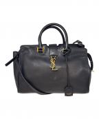 Saint Laurent Parisサンローランパリ）の古着「2WAYショルダーバッグ ベイビーカバス」｜ブラック