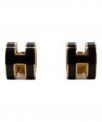 HERMESエルメス）の古着「ピアス/ミニポップアッシュ」｜ブラック×ゴールド