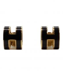 HERMES（エルメス）の古着「ピアス/ミニポップアッシュ」｜ブラック×ゴールド