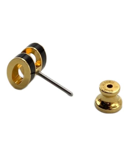 HERMES（エルメス）HERMES (エルメス) ピアス/ミニポップアッシュ ブラック×ゴールドの古着・服飾アイテム