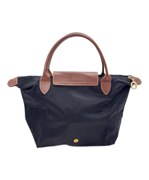 LONGCHAMP（ロンシャン）LONGCHAMP (ロンシャン) 折りたたみバッグ ブラック×ブラウンの古着・服飾アイテム