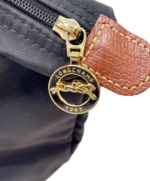 LONGCHAMP（ロンシャン）LONGCHAMP (ロンシャン) 折りたたみバッグ ブラック×ブラウンの古着・服飾アイテム
