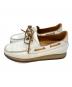 HERMES (エルメス) デッキシューズ ホワイト×ブラウン サイズ:41：7000円