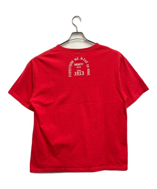 Schott（ショット）Schott (ショット) 半袖カットソー レッド サイズ:XLの古着・服飾アイテム