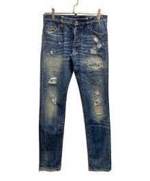 DSQUARED2（ディースクエアード）の古着「ダメージ加工デニムパンツ」｜インディゴ