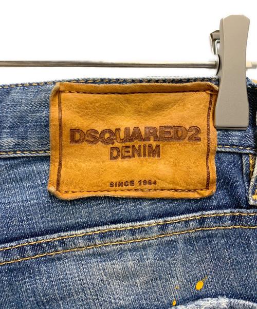 DSQUARED2（ディースクエアード）DSQUARED2 (ディースクエアード) ダメージ加工デニムパンツ インディゴ サイズ:SIZE 44の古着・服飾アイテム