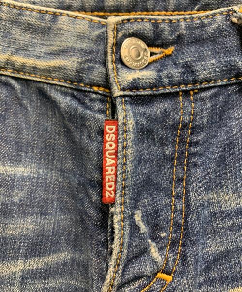 DSQUARED2（ディースクエアード）DSQUARED2 (ディースクエアード) ダメージ加工デニムパンツ インディゴ サイズ:SIZE 44の古着・服飾アイテム